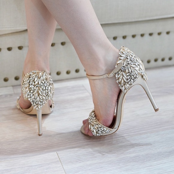 Badgley Mischka Tampa Embellished Stiletto Wedding Heel - Picture 7 of 10